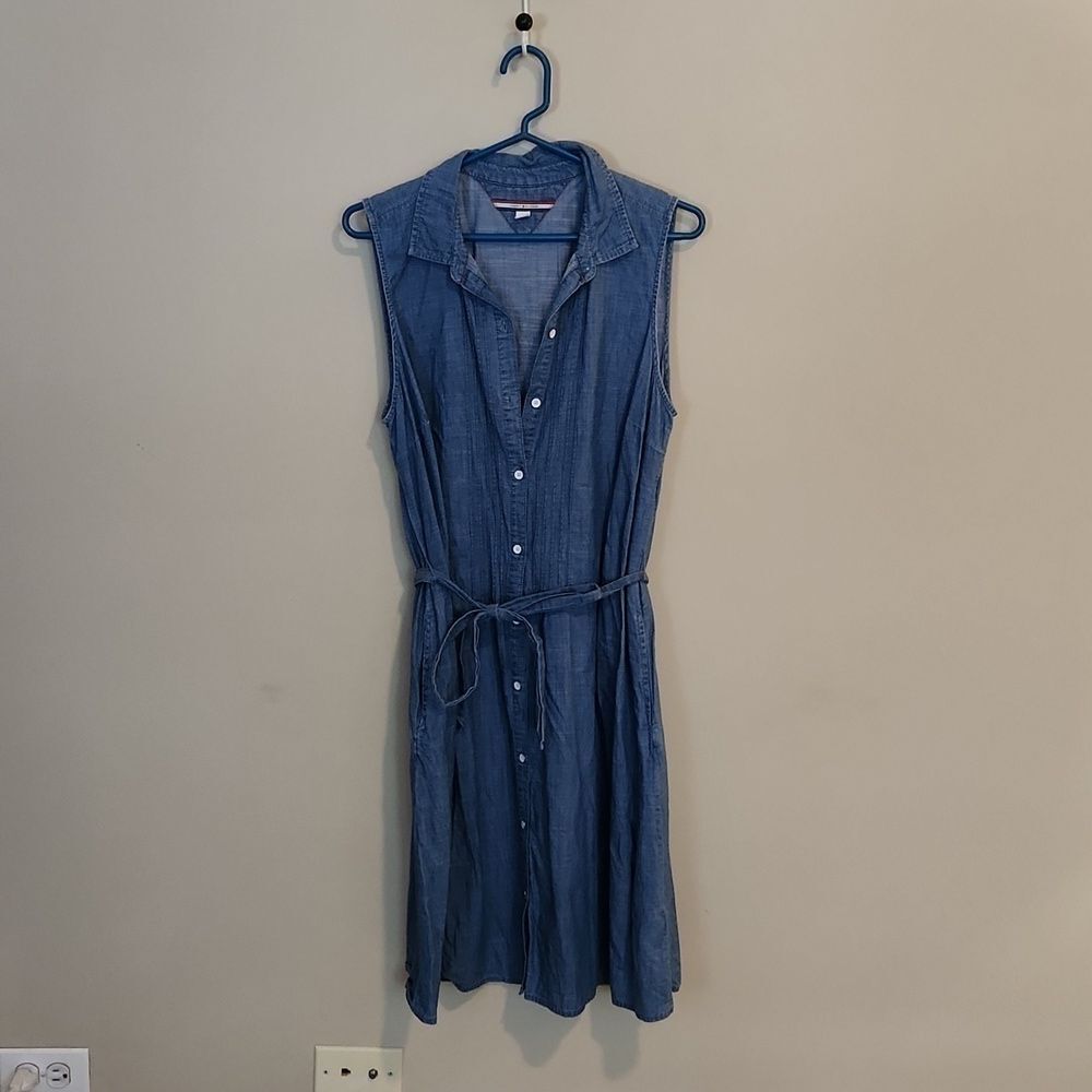 Tommy Hilfiger Chambray Blue Mini Dress